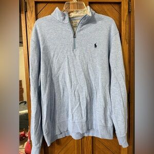 Polo by Ralph Lauren Light Blue Quarter-Zip Sweatshirt